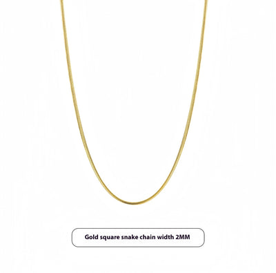Titanium Steel Snake Chain Necklace Light Luxury Minority Sense