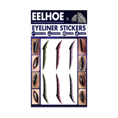 Colored Diamonds Eyelid Line Sticker Waterproof Self-adhesive Eye Liner Eyeliner Stickers Party Sexy Cat Eyes Beauty Makeup Tool