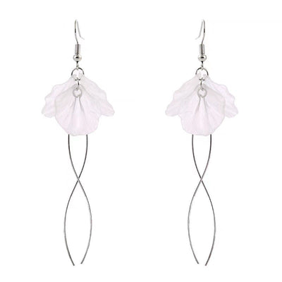 Ice Flower Tassel Earrings Long