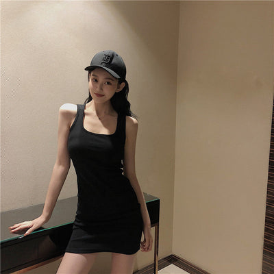 Suspender Skirt Short Sheath Dress