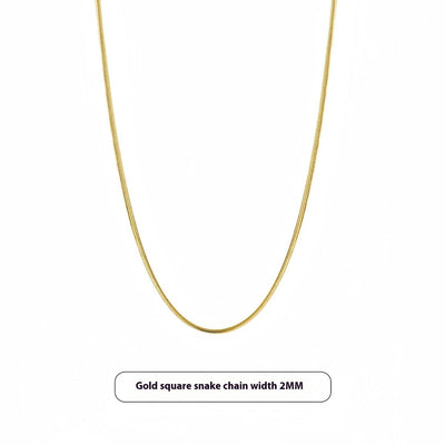 Titanium Steel Snake Chain Necklace Light Luxury Minority Sense